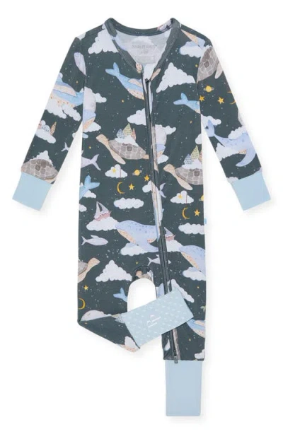 Posh Peanut Babies'  Fitted Convertible Footie Pajamas In Gray