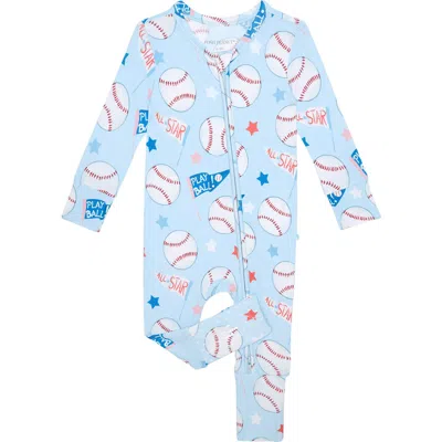 Posh Peanut Babies'  Fitted Convertible One-piece Pajamas In Metallic