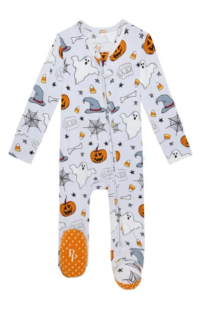 Posh Peanut Babies'  Fitted Zip Footie In Gray