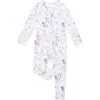 Posh Peanut Gatsby Pup Print Fitted Convertible Footie Pajamas