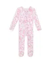 Posh Peanut Girls' Antoinette Ruffled Footie - Baby In Animal Print