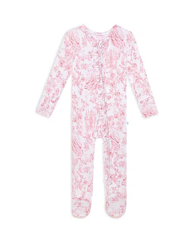 Posh Peanut Girls' Antoinette Ruffled Footie - Baby In Animal Print
