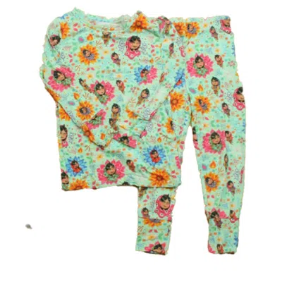 Posh Peanut Kids'  Girls Aqua 2-piece Pajamas In Blue
