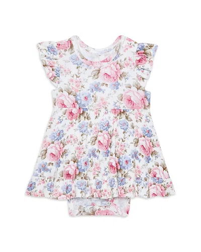 Posh Peanut Kids' Girls' Etta Pointelle Ruffled Bodysuit Dress - Baby In White