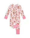 Posh Peanut Girls' Ginger Posh Convertible Footie - Baby In Pink