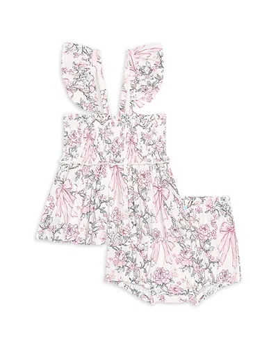 Posh Peanut Girls' Irene Smocked Babydoll & Bloomers - Baby In Pink