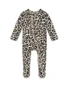 Posh Peanut Baby Girl's Lana Leopard-print Ruffled Footie In Lana Leopard