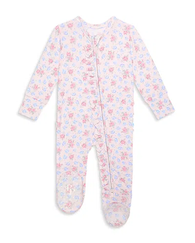 Posh Peanut Girls' Laney Ruffled Zipper Footie One Piece - Baby In Multi