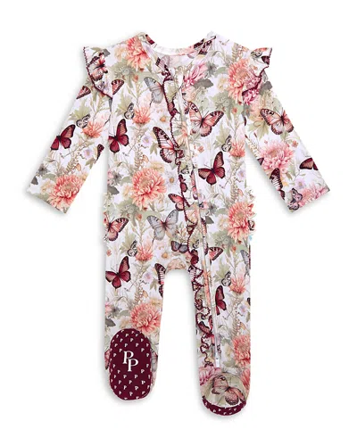 Posh Peanut Girls' Leanne Ruffled Footie - Baby In Multi