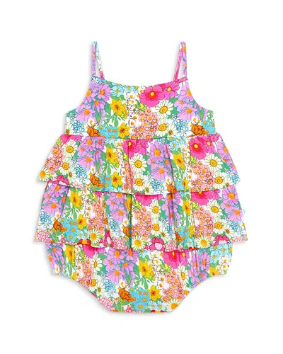 Posh Peanut Girls' Margie Ruffled Bubble Romper - Baby In Multi