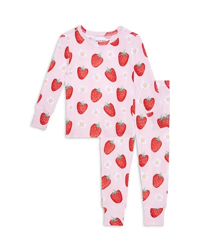 Posh Peanut Girls' Penny Pointelle Long Sleeve Basic Pajamas - Little Kid In Pink