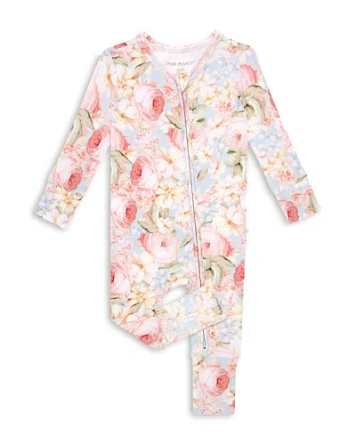 Posh Peanut Girls' Rose Dreams Printed Convertible One Piece - Baby In Multi