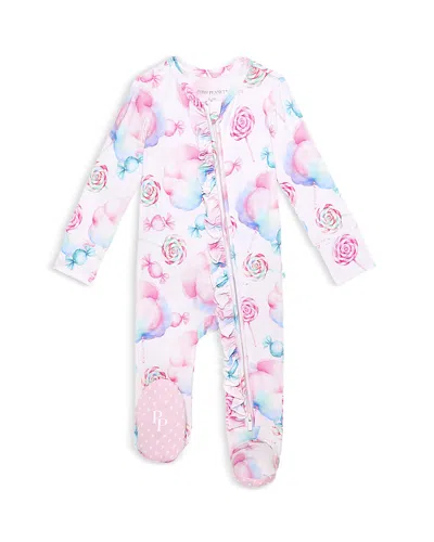 POSH PEANUT GIRLS' SWEETIES FOOTIERUFFLED ZIPPERED FOOTIE - BABY