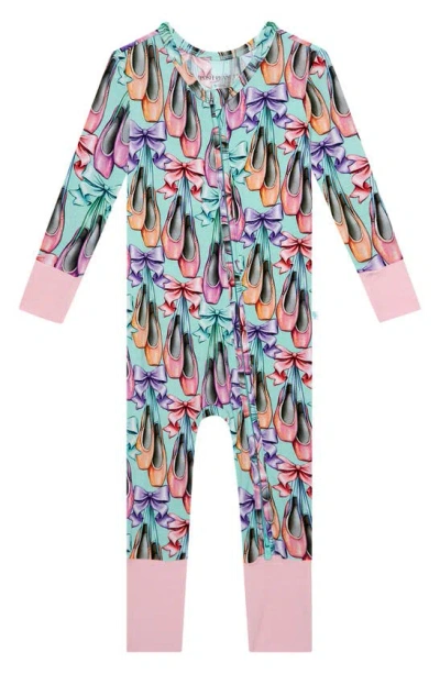 Posh Peanut Babies' Irina Fitted Convertible Footie Pyjamas In Light/ Pastel Blue