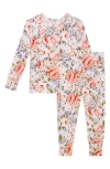 Posh Peanut Kids' Aviva Fitted Two-piece Pajamas In White
