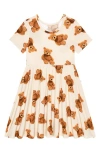 Posh Peanut Kids' Basic Twirl Dress In Neutral