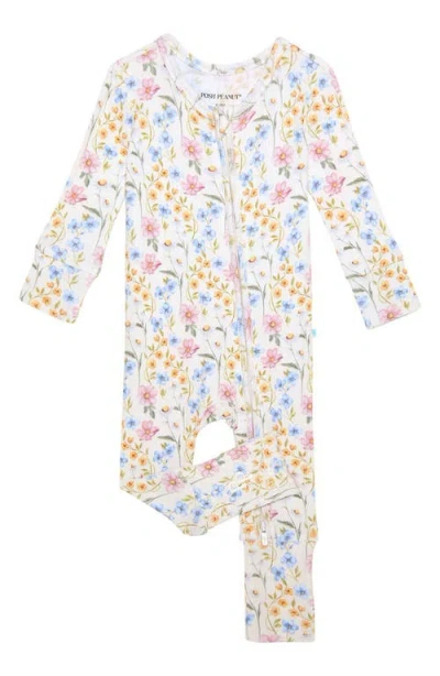 Posh Peanut Babies'  Kids' Pointelle Convertible One-piece Pajamas In Multi