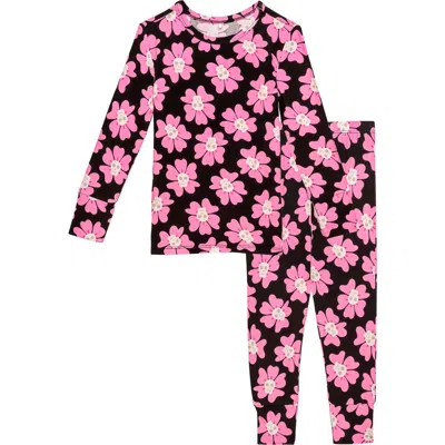 Posh Peanut Kids' Girls' Winifred Printed Long Sleeve Pajama Set - Baby In Black