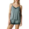 Posh Peanut Lace Camisole In Blue