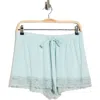 Posh Peanut Lace Pajama Shorts In Blue