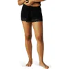 Posh Peanut Lace Trim Pajama Shorts In Black