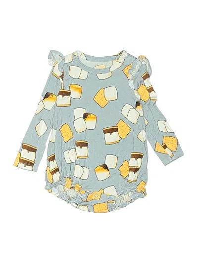 Pre-owned Posh Peanut Babies' Long Sleeve Onesie In Blue