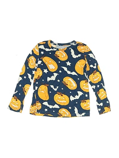 Pre-owned Posh Peanut Kids' Long Sleeve Top Yellow Keyhole Neckline Tops