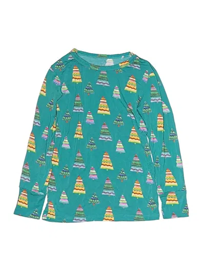 Pre-owned Posh Peanut Kids' Long Sleeve T-shirt In Teal