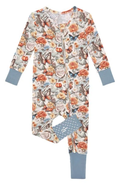 Posh Peanut Babies'  Mariposa Convertible Zip-up Footie In Multi