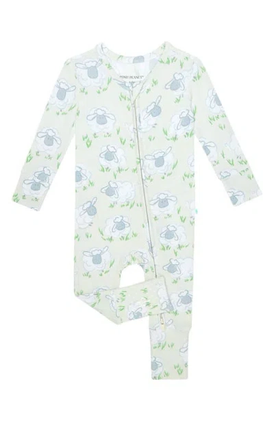 Posh Peanut Babies'  Paul Convertible Zip Footie In Green