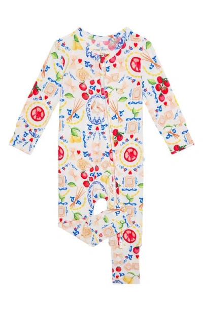 Posh Peanut Babies'  Print Convertible One-piece Footie In Multi