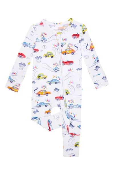 Posh Peanut Babies'  Print Convertible One-piece Footie In Multi