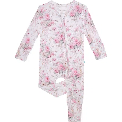 Posh Peanut Babies'  Print Convertible One-piece Footie In Pink