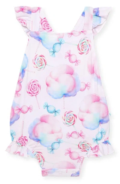 Posh Peanut Babies'  Print Ruffle Bubble Romper