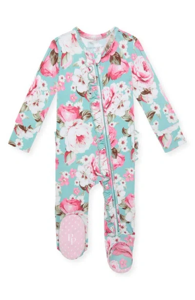 Posh Peanut Babies'  Ruffle Fitted Footie Pajamas