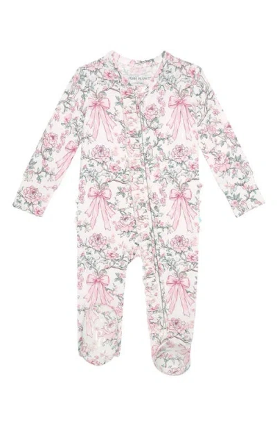 Posh Peanut Babies'  Ruffle Footie In Pink