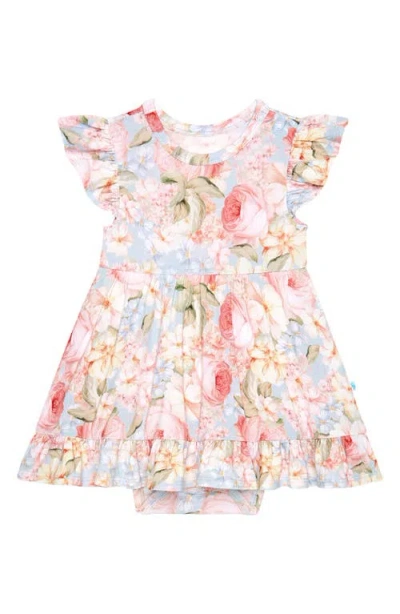 Posh Peanut Babies'  Ruffle Skirted Bodysuit In Pink