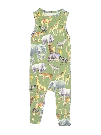 Pre-owned Posh Peanut Kids' Short Sleeve Onesie In Green