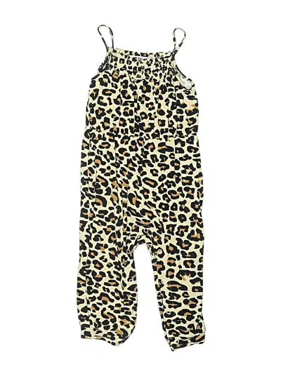 Pre-owned Posh Peanut Kids' Snow Pants With Bib In Yellow