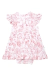 Posh Peanut Twirl Ruffle Skirted Bodysuit In Pink