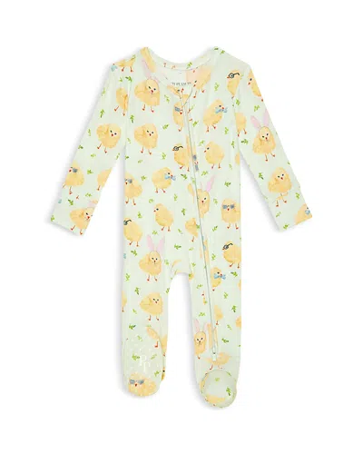 Posh Peanut Unisex Charles Zippered Footie - Baby In Green