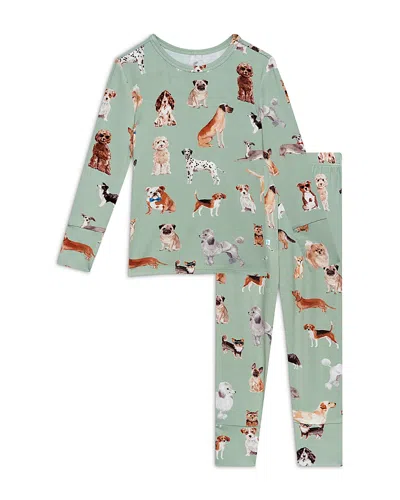 Posh Peanut Unisex Posh Puppies Classic Pajama Set - Baby, Toddler In Green
