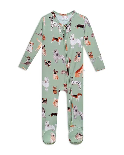 Posh Peanut Unisex Posh Puppies Zippered One Piece Footie - Baby In Gold