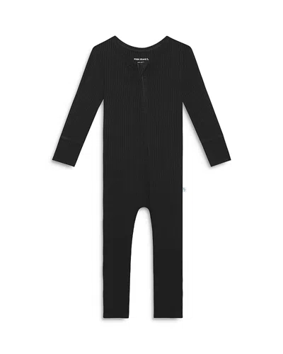 Posh Peanut Unisex Ribbed Convertible Footie - Baby In Black