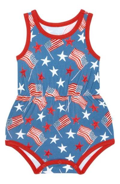 Posh Peanut Babies'  Varsity Bubble Romper In Blue