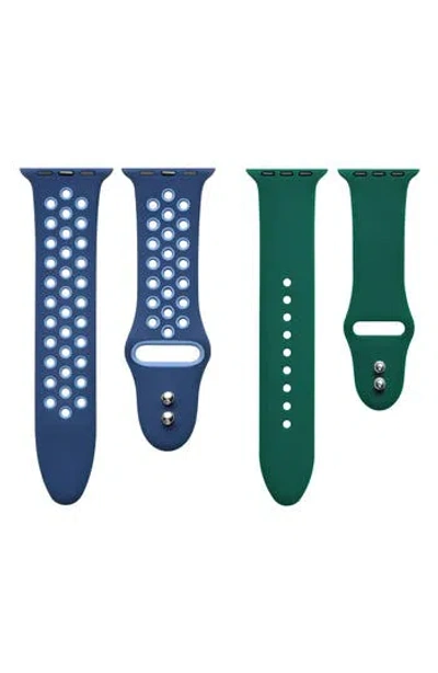 Posh Tech 2-pack Assorted Silicone Apple Watch® Watchbands In Multi