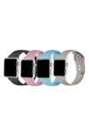 Posh Tech 4-pack Silicone Watchbands In Multi
