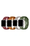 Posh Tech 4-pack Silicone Watchbands In Multi
