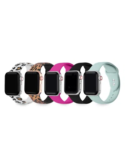 Posh Tech Kids' 5-pack Silicone Apple Watch Replacement Bands/38mm-40mm In Multi