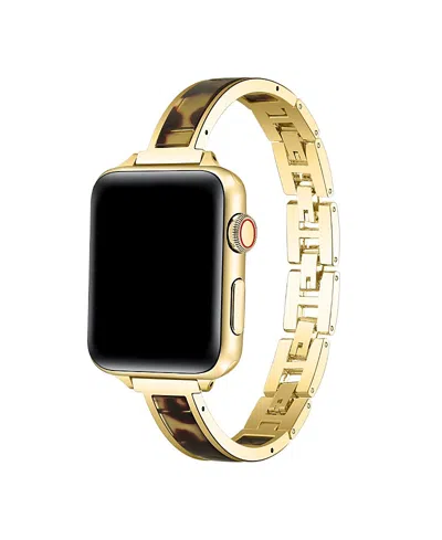 Posh Tech Addison Tortoise Metal Band For Apple Watch In Gold